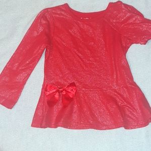 18M Red long sleeve top